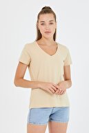 Polo State Kadın %100 Pamuk V Yaka 3lü T-shirt Paketi Çok Renkli