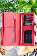 کیف پول یونیسکس چرم اصل مارتا داستی رز-thumb