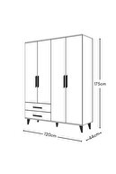 کمد پا دسته دار مشکی Gm 070-a Novado-thumb