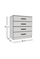 GM 092 4 DRAWERS SONOMO BLACK HANDLE DRAWERS-thumb