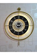 ساعت دیواری شیشه ای فلزی (60X80 سانتی متر سایز بزرگ) شیشه واقعی طلایی-شفاف-مشکی-نقره ای-thumb