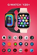 GWATCH Y20 Pro Nabız ve Tansiyon Ölçer Ios ve Android Uyumlu Ip67 Suya ve Toza Dayanıklı Akıllı Saat