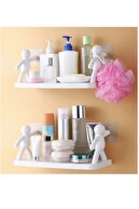 قفسه ادویه مطبوع آشپزخانه حمام با طرح انسانی زیبا قفسه Stickman خود چسب-thumb