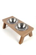 ظرف غذای گربه چوبی طرح ویژه ظرف آب غذای سگ قابل جداسازی-thumb