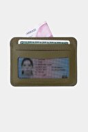 3607 چرم اصل زنانه جا کارتی مردانه کیف پول سبز-thumb