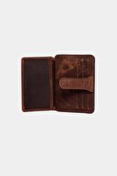 3607 کیف پول نگهدارنده واقعی کارت چرمی واقعی برای زنان و مردان برنزه باستانی-thumb