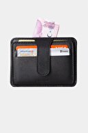 3607 چرم اصل زنانه جا کارتی مردانه کیف پول مشکی-thumb