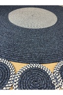 فرش دستباف بژ حصیری فرش گرد حصیری-thumb