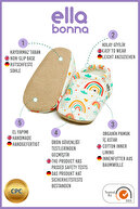 زیره بدون لغزش کفش بچه گانه رنگین کمان، چکمه مجلسی دمپایی کفش مهد کودک پاندوف-thumb