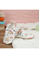 زیره بدون لغزش کفش بچه گانه رنگین کمان، چکمه مجلسی دمپایی کفش مهد کودک پاندوف-thumb