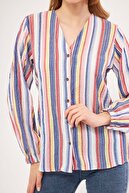 پیراهن بسته بندی شده آستین آبی زنانه ARM-24K001002-thumb