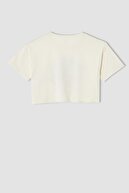 Defacto Kız Çocuk Baskılı Kısa Kollu Crop Tişört V7909A621HS