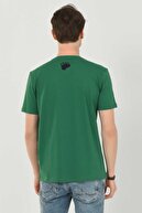 Ucla Aptos Yeşil Bisiklet Yaka Baskılı Erkek T-shirt