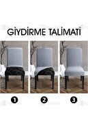 روکش صندلی خاکستری قابل شستشو روکش صندلی الاستیک انعطاف پذیر لایکرا-thumb