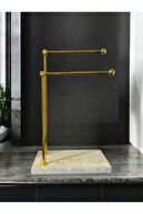 حوله دستی حمام فلزی پایه نگهدارنده حوله کاغذی با پایه های مرمری-thumb