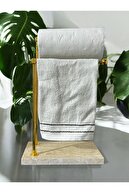 حوله دستی حمام فلزی پایه نگهدارنده حوله کاغذی با پایه های مرمری-thumb