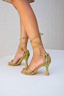 Cömert Ayakkabı Gizy Kadın Topuklu Ayakkabı Yeşil