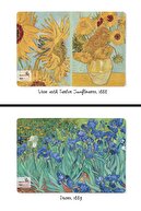 retronote Van Gogh 4'lü Defter Seti 3 - Flowers Series - Çizgisiz - 64 Sayfa - 14x21 Cm