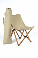 ست میز کمپینگ تاشو چوبی–70*70*55 سانتی متر قهوه ای/بژ–با کیف-thumb