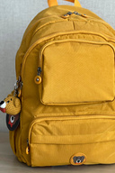 کوله پشتی مسافرتی/کیف مدرسه لپ تاپ پارچه ای Crinkle Fcstore ضد آب Unisex Mustard Crinkle-thumb
