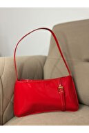 کیف زنانه کمربند یکپارچهسازی با سیستمعامل چرمی با جزئیات قرمز رنگ با حجم داخلی بزرگ-thumb