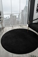 Round Black Flat Fringed