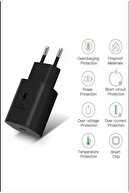 ورودی اصلی Type-C آداپتور شارژ سریع قرمز عنوان 25w-25walt (سیاه)-thumb