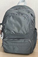 کوله پشتی مدرسه ای خاکستری تیره کیف مسافرتی لپ تاپ 14 اینچی Duomino 18 Lt 40x30x15cm-thumb