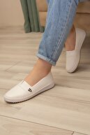 کفش های تخت با چاپ لیزری پوست زنانه نرم روزانه ارتوپدی-thumb