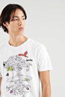 Levi's Erkek Graphıc Crewneck Tee Jungle Whıte Graph T-Shirt 22491-0831