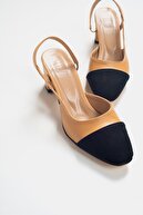 luvishoes S3 Ten Cilt Siyah Süet Kadın Topuklu Ayakkabı