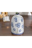 English Home Sakura Porselen Vazo 9x9x15 Cm Mavi-beyaz