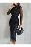 یقه سیاه غالب زن نقره ای نقره ای DOT DETAIL-thumb