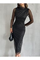 یقه سیاه غالب زن نقره ای نقره ای DOT DETAIL-thumb