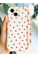 قاب سیلیکونی طرح دار Red Hearts سازگار با آیفون 13 و 14-thumb