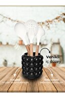 کانتر حباب دار قائم کارد و چنگال سازمان دهنده مشکی-thumb