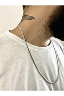 ست گردنبند و دستبند استیل نقره شهری-thumb