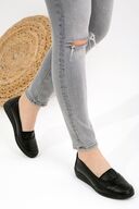 کفش کلاسیک زنانه مشکی Ayzen کفش مادر ارتوپدی کفش مادر بالرین کفش راحتی-thumb