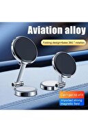 نگهدارنده گوشی مغناطیسی داخل خودرو تاشو، دستگیره کامل، سازگار با همه گوشی‌ها، مشکی-thumb