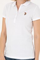تی شرت یقه پولو سفید زنانه-thumb