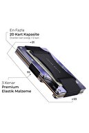 Cardx - Shine Strap - کیف پول مینیمالیستی نسل جدید، نگهدارنده کارت - Rfid Blocking، زنان و مردان (بنفش)-thumb