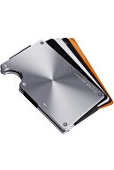 Cardx - Shine Strap - کیف پول مینیمالیستی نسل جدید، نگهدارنده کارت - Rfid Blocking، زنان و مردان (نقره ای)-thumb