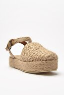 Trendyol Shoes Bej Hasır Kadın Sandalet TAKSS21SD0050