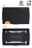 Cardx - بند Burano - کیف پول مینیمالیست نسل جدید، مواد ممتاز نگهدارنده کارت، محافظت شده از RFID (سیاه)-thumb