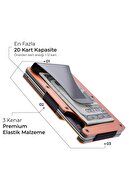 Cardx - Burano Clips - نسل جدید کیف پول و نگهدارنده کارت فلزی مینیمالیستی - محافظ RFID - Unisex (نارنجی)-thumb