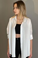 پیراهن سفید زنانه فصل جدید اورسایز-thumb