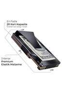 Cardx - Shine Clips - نسل جدید کیف پول مینیمالیست، نگهدارنده کارت - Rfid Blocking، زنان و مردان (سیاه)-thumb