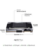 Cardx - Shine Strap - کیف پول مینیمالیستی نسل جدید، نگهدارنده کارت - Rfid Blocking، زنان و مردان (نقره ای)-thumb