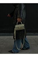 کیف دستی و سرشانه زنانه سبز مدل پائولا-thumb