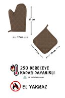 ست ساده ست پیش بند آشپزخانه 3 تایی با آویز قابل تنظیم (دستکش، دسته)-thumb